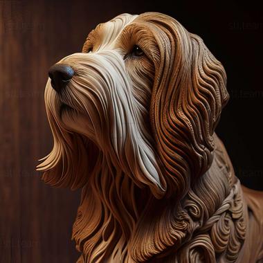 3D model The Great Vendean Basset Griffon dog (STL)